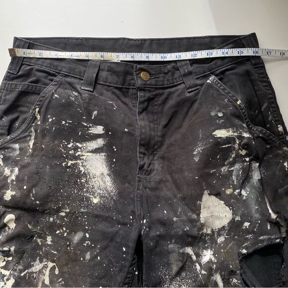 DISTRESSED Carhartt Cutoff Shorts workwear size 33 - Picture 11 of 16